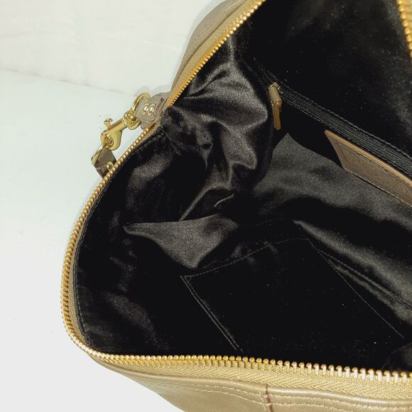 Coach 15445 Ashley Metallic Bronze Leather Satchel Shoulder Bag Convertible Bag - Picture 4 of 16